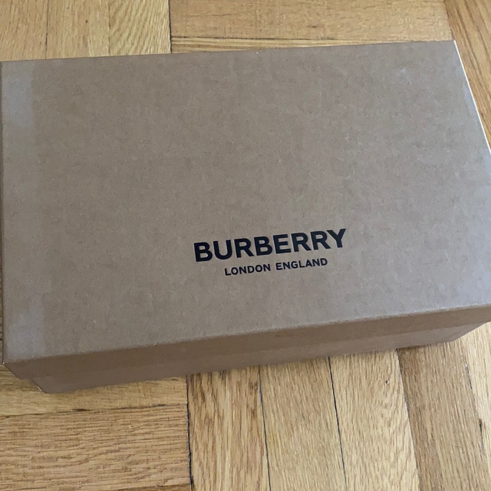 Burberry Embroidered Logo Mesh and Leather Slides